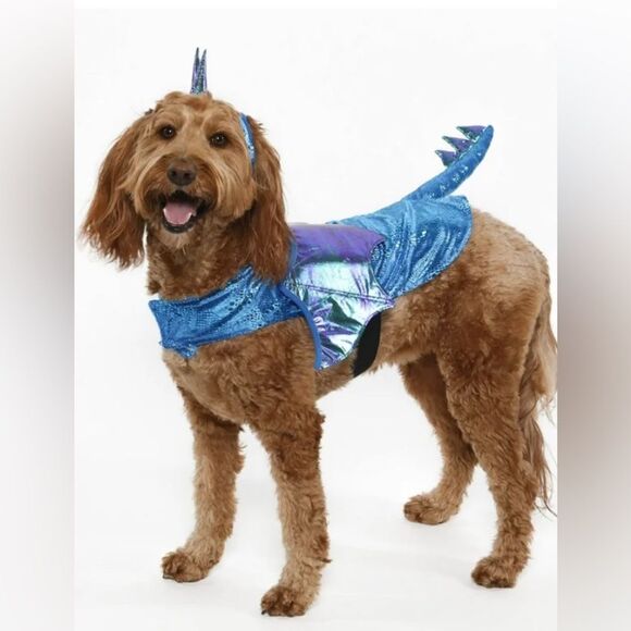 🆕 Vibrant Life Halloween Blue Dragon Costume for dogs, sized Medium. - Picture 6 of 7